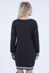 Black Lies Slogan Jumper Dress - Ellie-Jumper