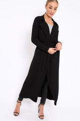 Black Long Duster Jacket - Gigi-Jackets