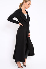 Black Long Duster Jacket - Gigi-Jackets