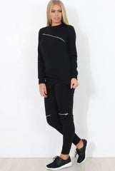 Black Loungewear Set - Khloe-Loungewear