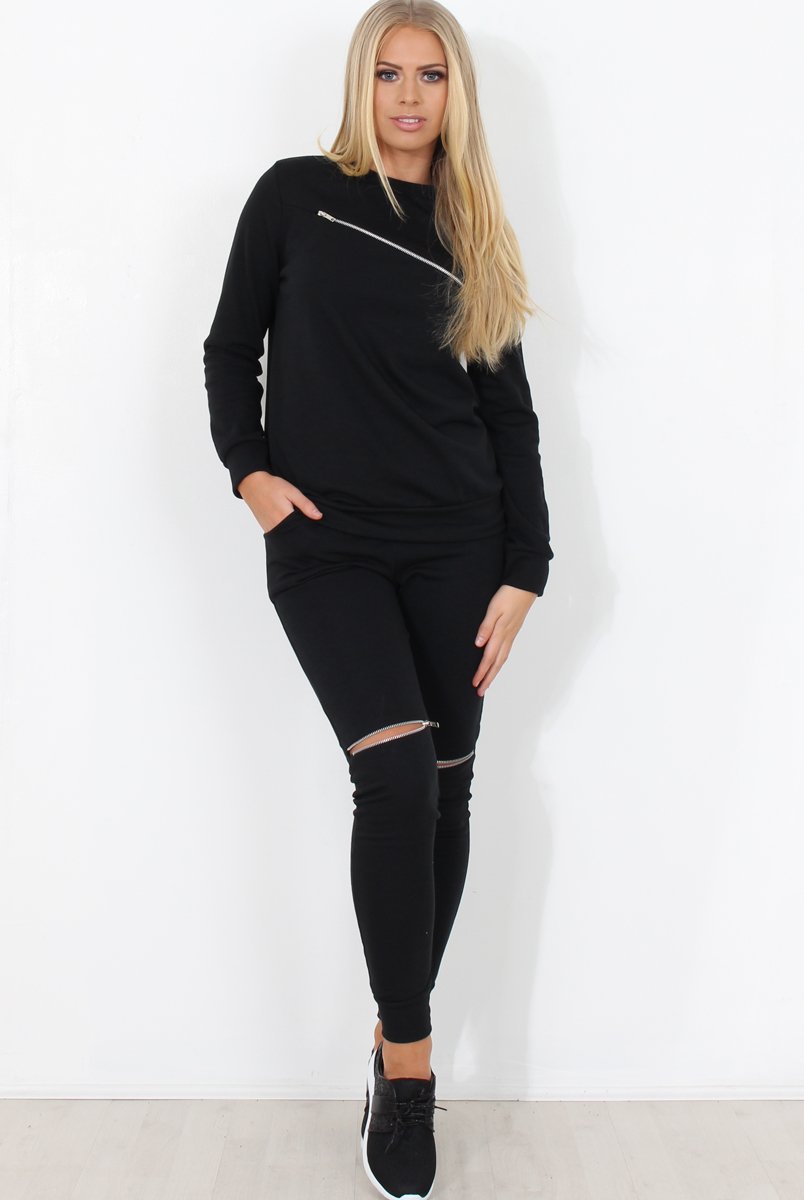 Black Loungewear Set - Khloe-Loungewear