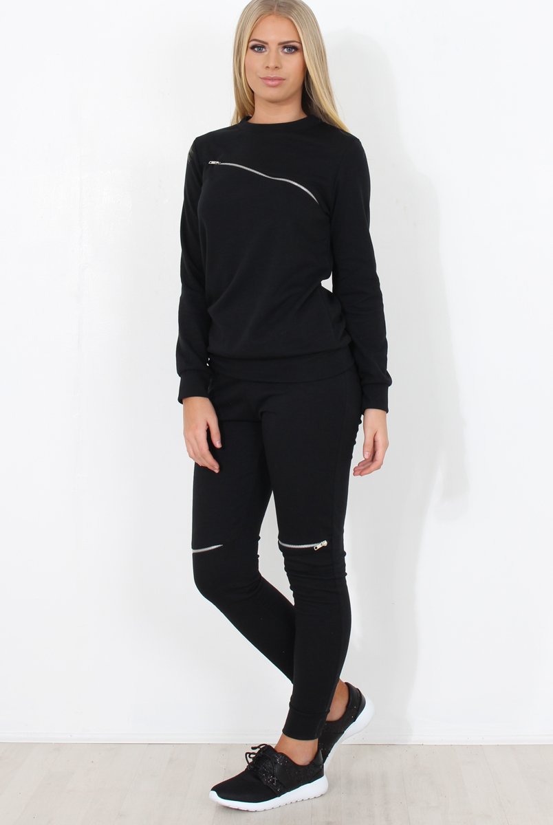 Black Loungewear Set - Khloe-Loungewear