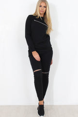 Black Loungewear Set - Khloe-Loungewear