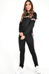 Black Love Slogan Tape Loungewear Set - Kaisy-Loungewear