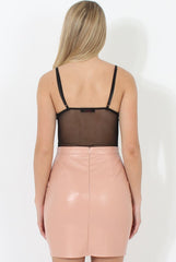 Black Mesh Bodysuit - Blake-Bodysuits