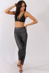 Black Mesh Double Strap Applique Bralet - Holly-Bralets