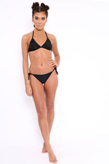 Black Mesh Heart Triangle Bikini - Roma-Bikinis