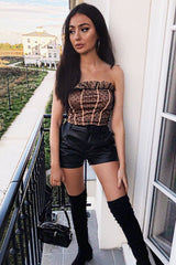 Black Mesh Polka Seam Detail Bralet - Davis-Bralets