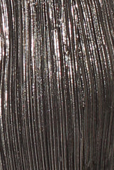 Black Metallic Shimmer Pleated High Waisted Trousers - Phoebe-Trousers