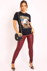 Black Motorcross Graphic Printed T-shirt - Lanora-T-shirt