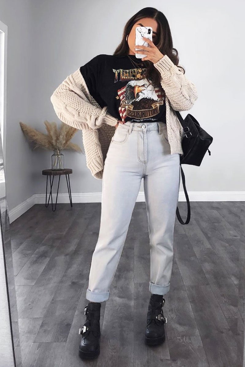 Black Motorcross Graphic Printed T-shirt - Lanora-T-shirt