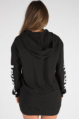 Black 'My Love' Slogan Oversized Hoodie - Tish-Loungewear