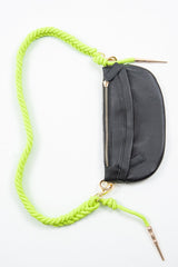 Black Neon Green Rope Detail Handbag - Israa-Bags