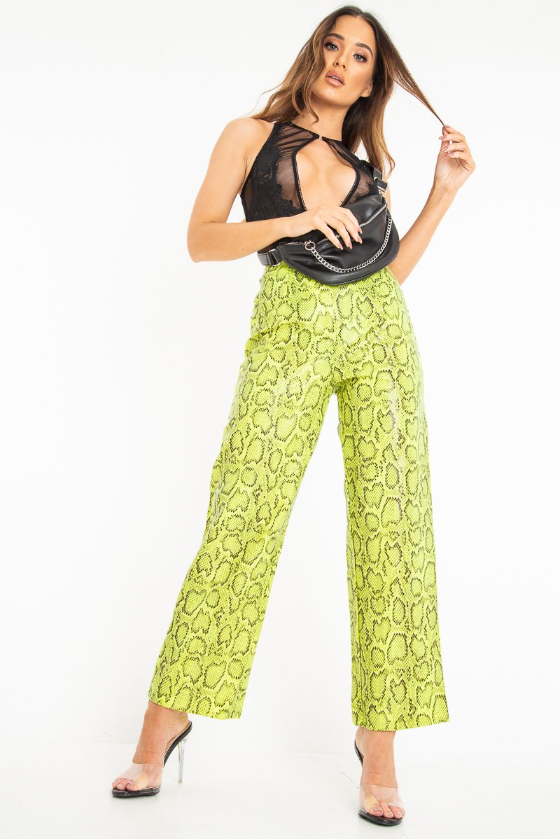 Neon Yellow Net Lace Keyhole Front High Neck Bodysuit - Safiya – Rebellious  Fashion