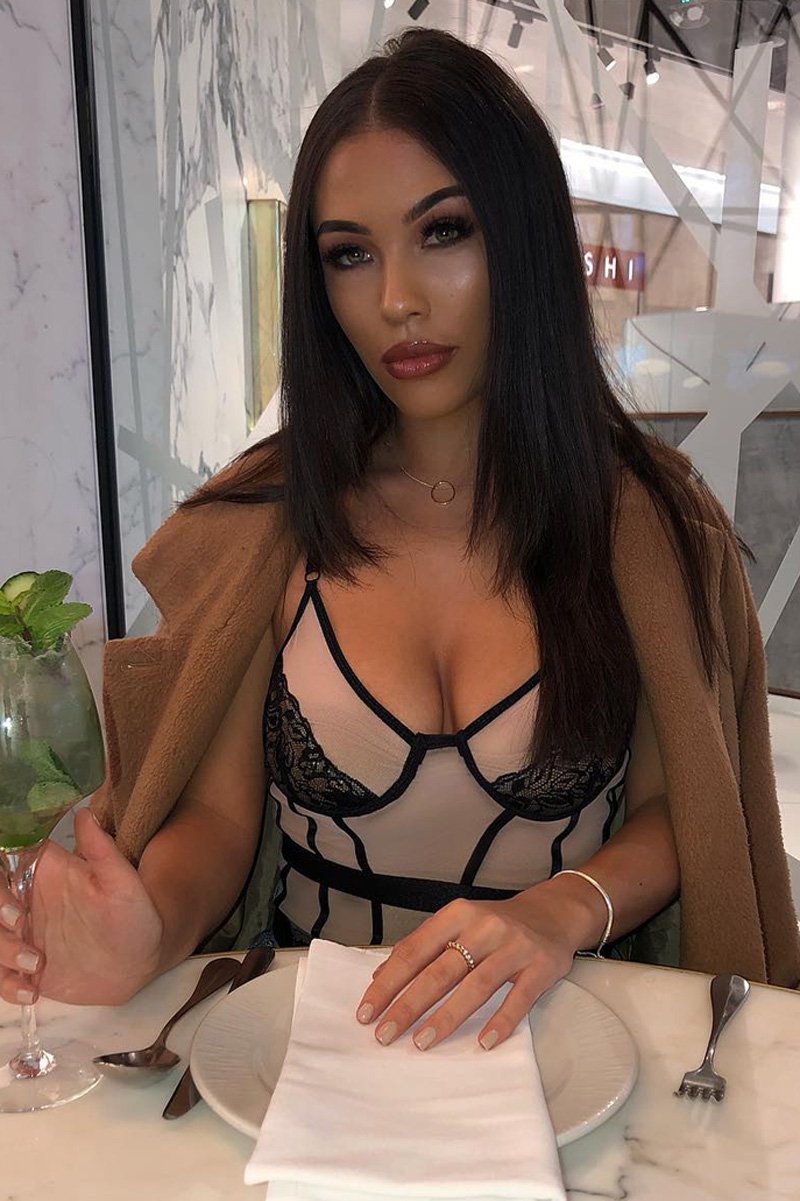 Black Nude Lace Mesh Bodysuit - Orielle-Bodysuits