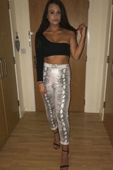 Black One Shoulder Long Sleeve Crop Top - Jazmyn-Crop Tops