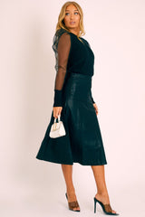 Black Organza Sleeve Jumper - Dannie-Jumper