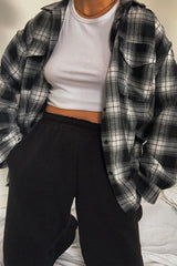 Black Oversized Check Shirt - Frona-Shirts