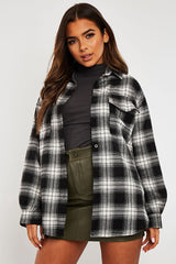 Black Oversized Check Shirt - Frona-Shirts