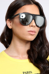 Black Oversized Square Frame Sunglasses -Nayra-Sunglasses