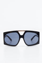 Black Oversized Square Frame Sunglasses - Valeri-Sunglasses