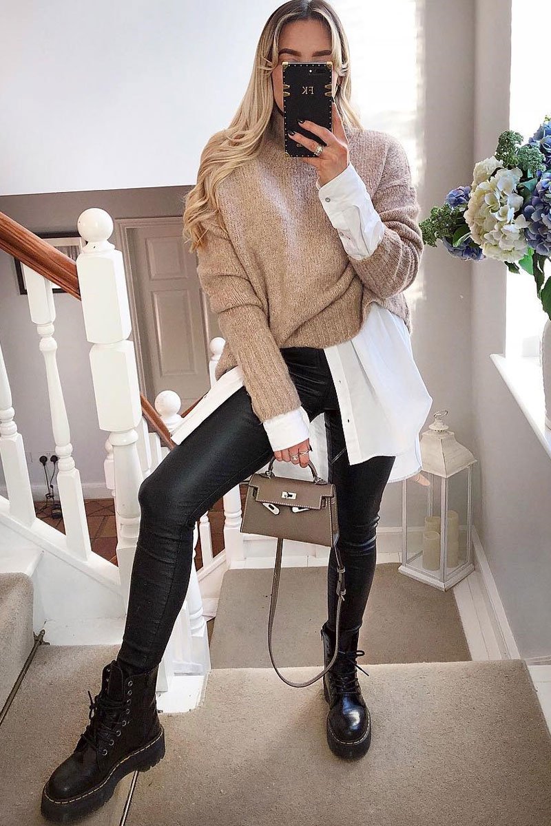 Black PU Coated Skinny Jeans - Rachell-Jeans