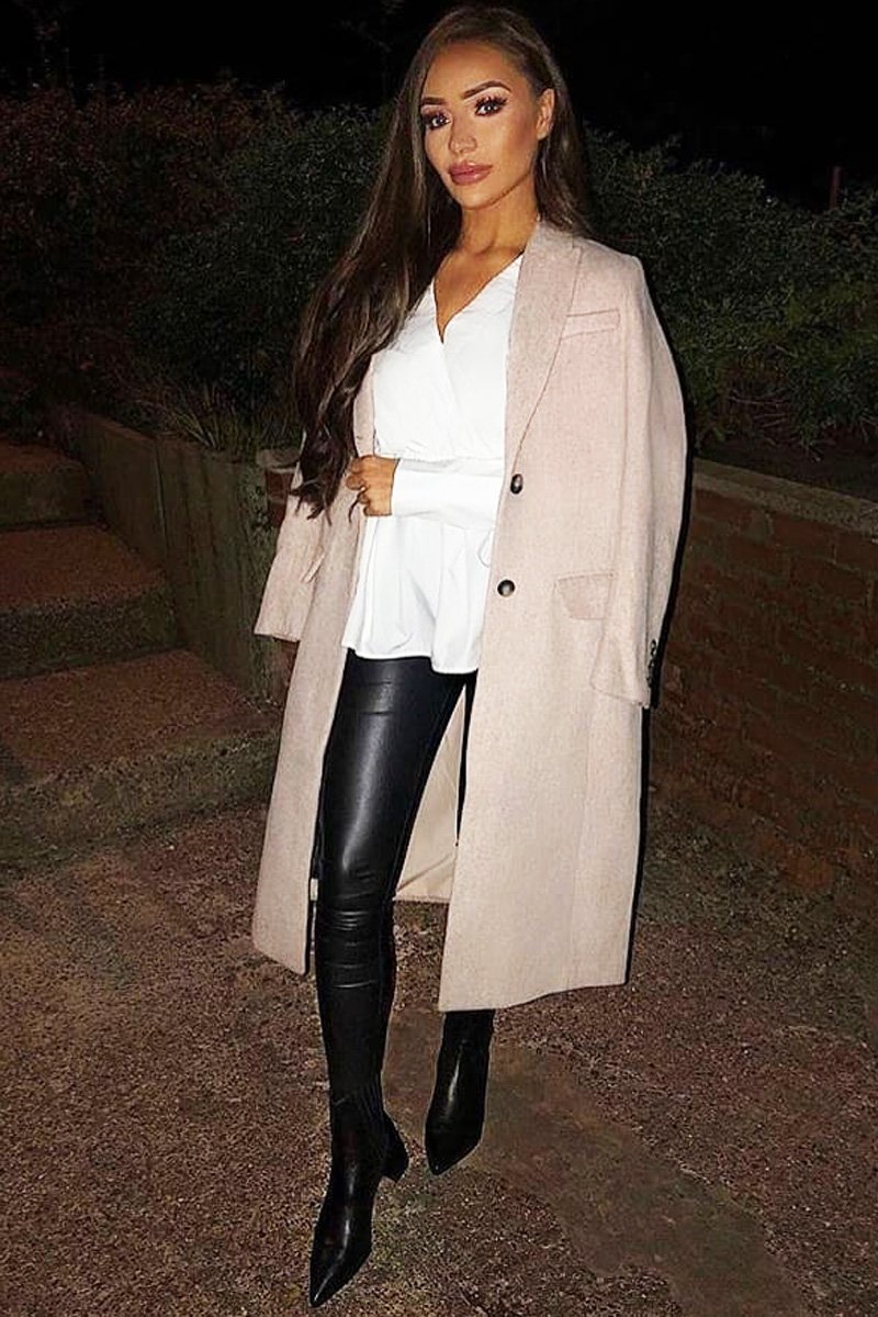 Black PU High Waisted Leggings - Emra-Leggings