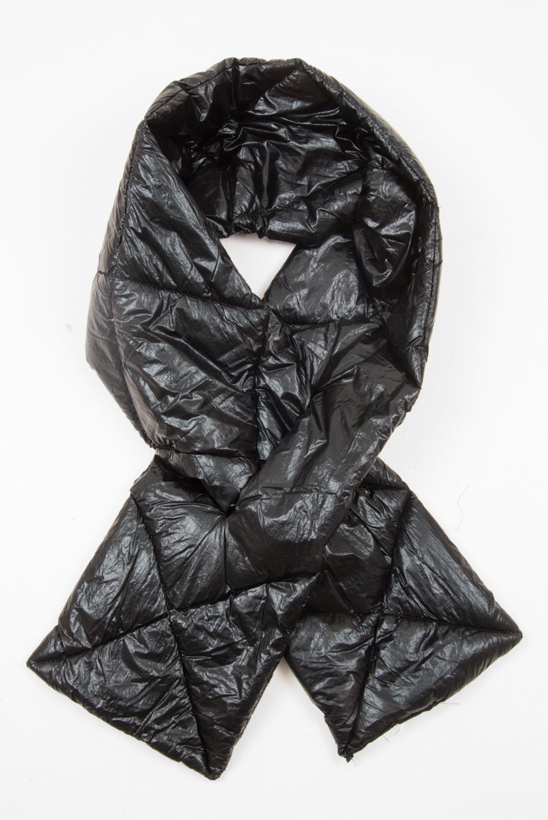 Black PU Padded Scarf - Haizel-Scarf