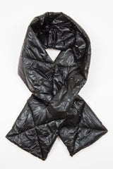 Black PU Padded Scarf - Haizel-Scarf