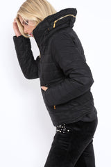Black Padded Coat - Zara-Coats