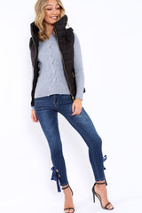 Black Padded Gilet - Ariella-Jackets