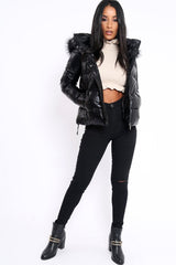 Black Padded Puffer Coat - Casie-Jackets