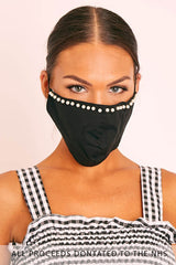 Black Pearl Detail Face Mask - Lula-Mask
