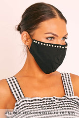 Black Pearl Detail Face Mask - Lula-Mask