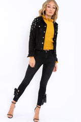 Black Pearl Suedette Jacket - Abbey-Jackets