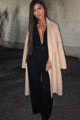 Black Plunge Cross Back Bodysuit - Elenora-Bodysuits