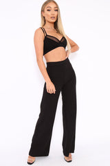 Black Plunge Front Double Layer Bralet - Moxie-Bralets
