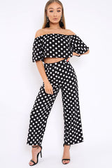 Black Polka Dot Co-Ord Set - Iselle-Co-ords