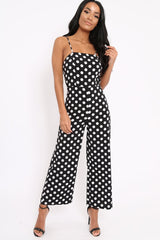 Black Polka Dot Jumpsuit - Witney-Jumpsuits