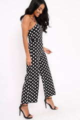 Black Polka Dot Jumpsuit - Witney-Jumpsuits
