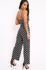 Black Polka Dot Jumpsuit - Witney-Jumpsuits