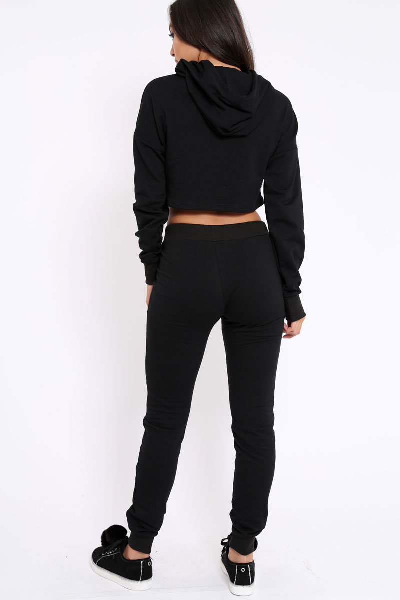 Black Pom pom Loungewear Set - Sacha-Co-ords
