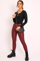 Black Popper Front Bodysuit - Kymia-Bodysuits