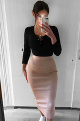 Black Popper Front Bodysuit - Kymia-Bodysuits