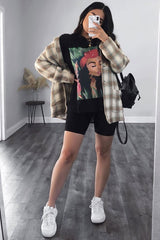 Black Printed T-shirt and Cycling Shorts Co-Ord - Eliza-Co-ords