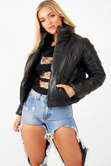 Black Puffer Coat - Alyssa-Coats