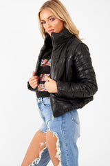 Black Puffer Coat - Alyssa-Coats