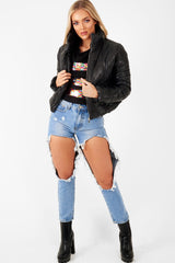 Black Puffer Coat - Alyssa-Coats