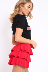 Black Queen Slogan T-shirt - Chenise-Tops