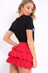 Black Queen Slogan T-shirt - Chenise-Tops